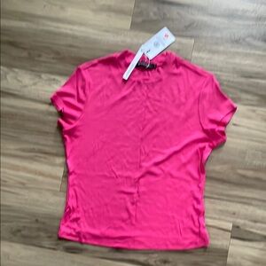 NWT Merokeety Pink Ribbed Tshirt